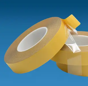 增城0.05mm双面胶黄纸透明PET耐高温双面胶厂家模切