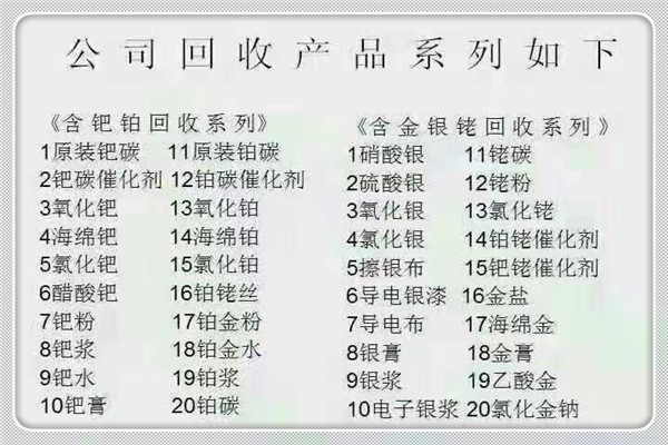 河南新乡海绵铂回收商铺名单名录一览2022已更新(今日/观察)